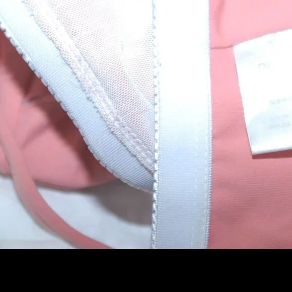 Built in Bra 15” pit to pit Womens Pink Crop Top GUC Bodycon Exercise Sports - Picture 3 of 5